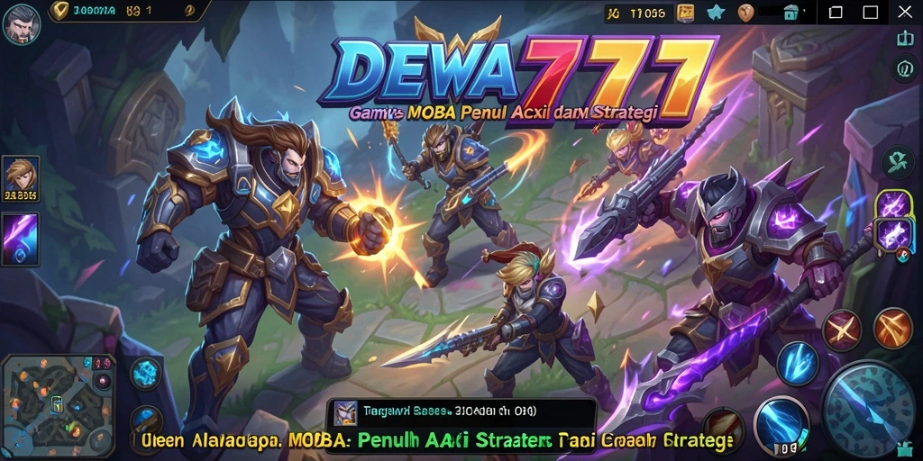 Tampilan gameplay DEWA777 yang menampilkan aksi pertempuran sengit.