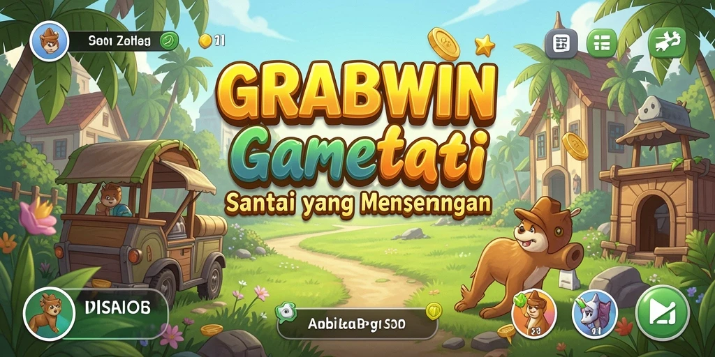 Tampilan gameplay GRABWIN yang menyenangkan dan penuh warna.