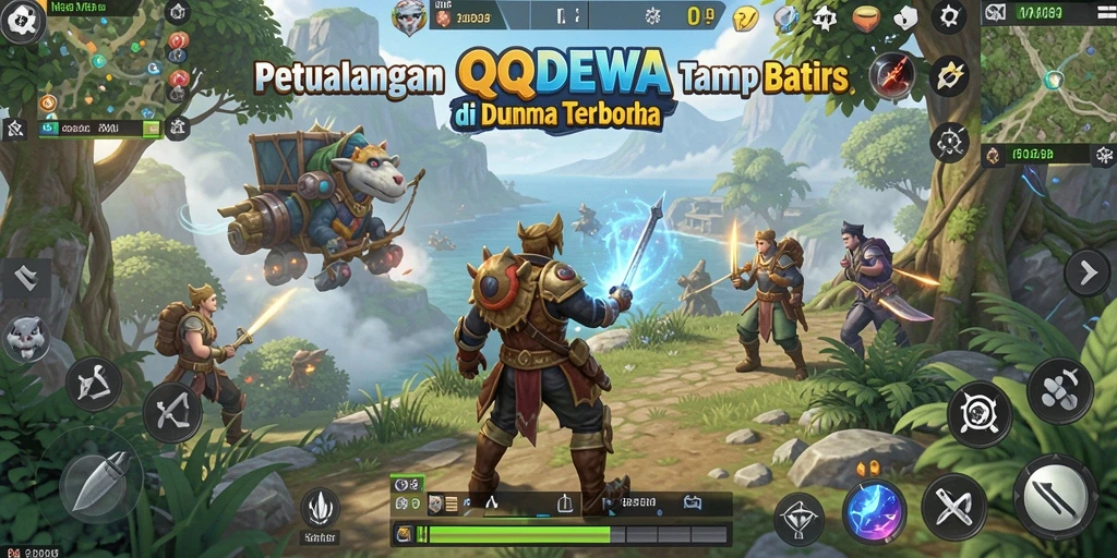 Tangkapan layar gameplay QQDEWA menampilkan petualangan seru dalam dunia terbuka.